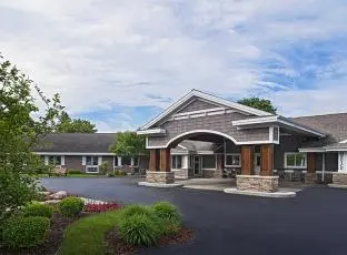 Outdoor entrance at American House Kentwood Assisted Living and memory care facility